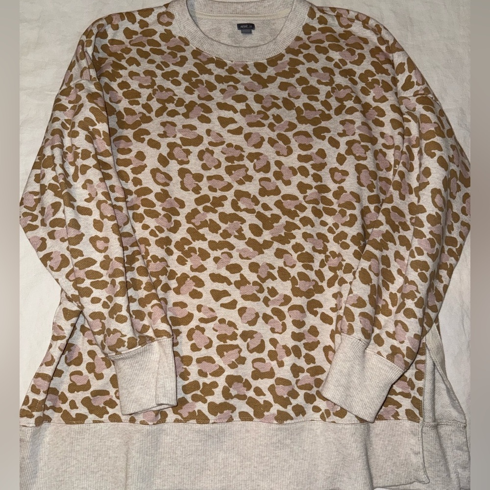 Aerie Cheetah Print Crewneck Sweatshirt